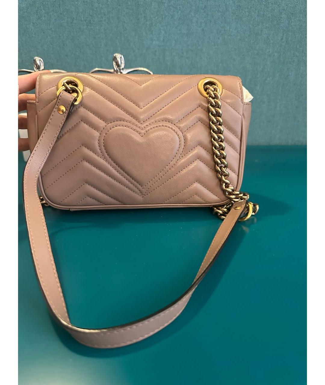 GUCCI Бежевая кожаная сумка через плечо, фото 3