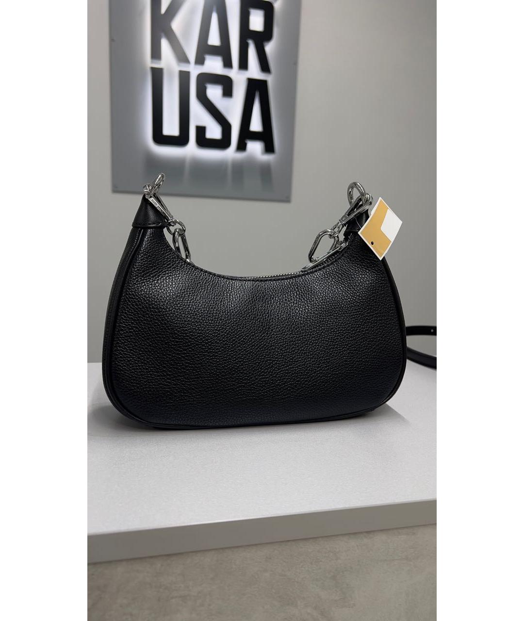 MICHAEL KORS Черная кожаная сумка через плечо, фото 3