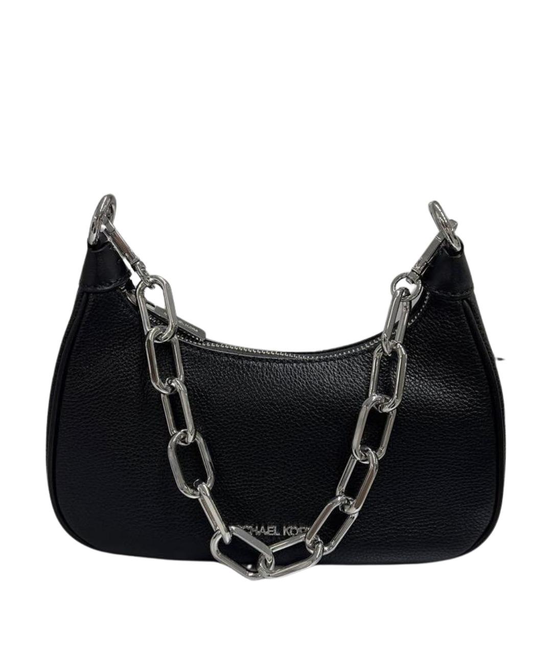 MICHAEL KORS Черная кожаная сумка через плечо, фото 1