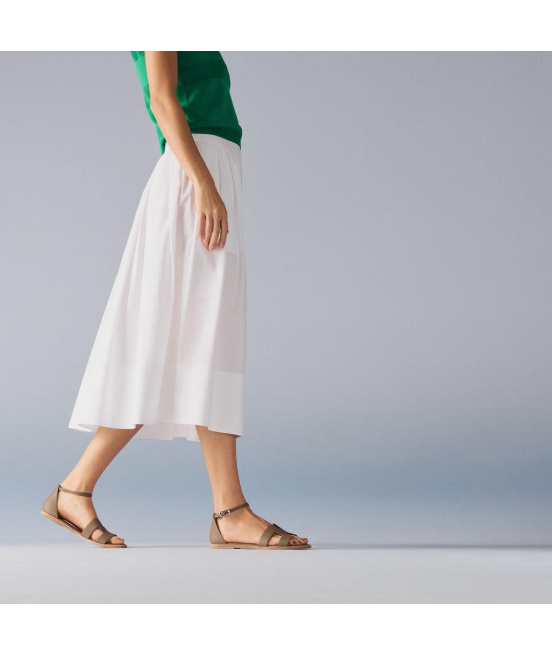 HERMES Коричневые кожаные сандалии, фото 3