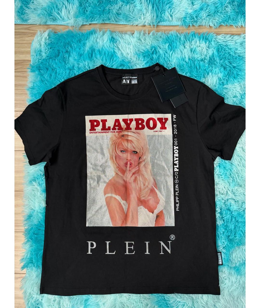 PHILIPP PLEIN Черная хлопковая футболка, фото 4