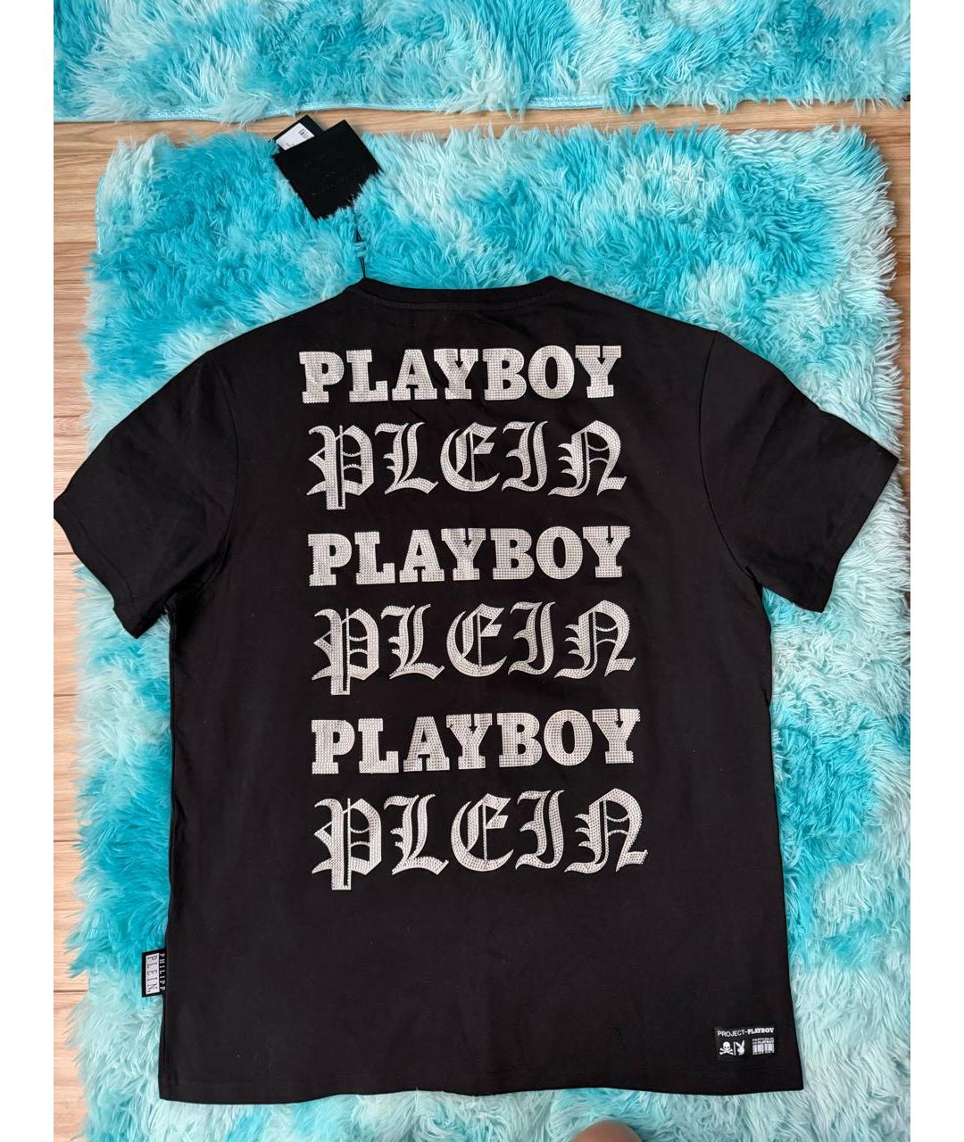 PHILIPP PLEIN Черная хлопковая футболка, фото 2