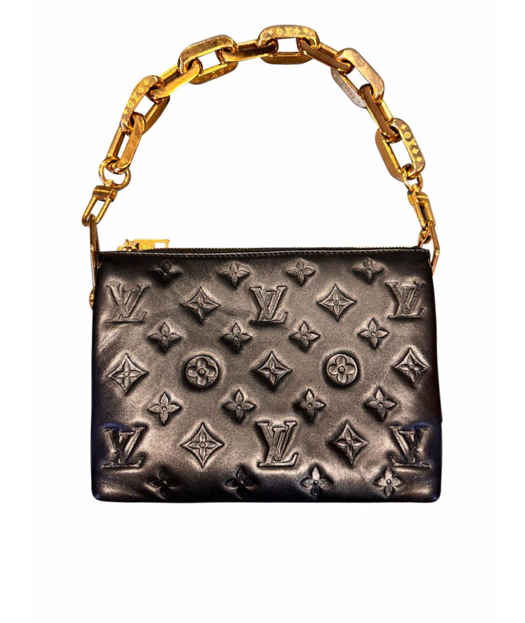 LOUIS VUITTON Черная кожаная сумка через плечо, фото 1