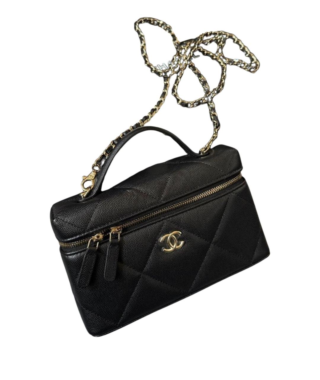 CHANEL Черная кожаная сумка через плечо, фото 1