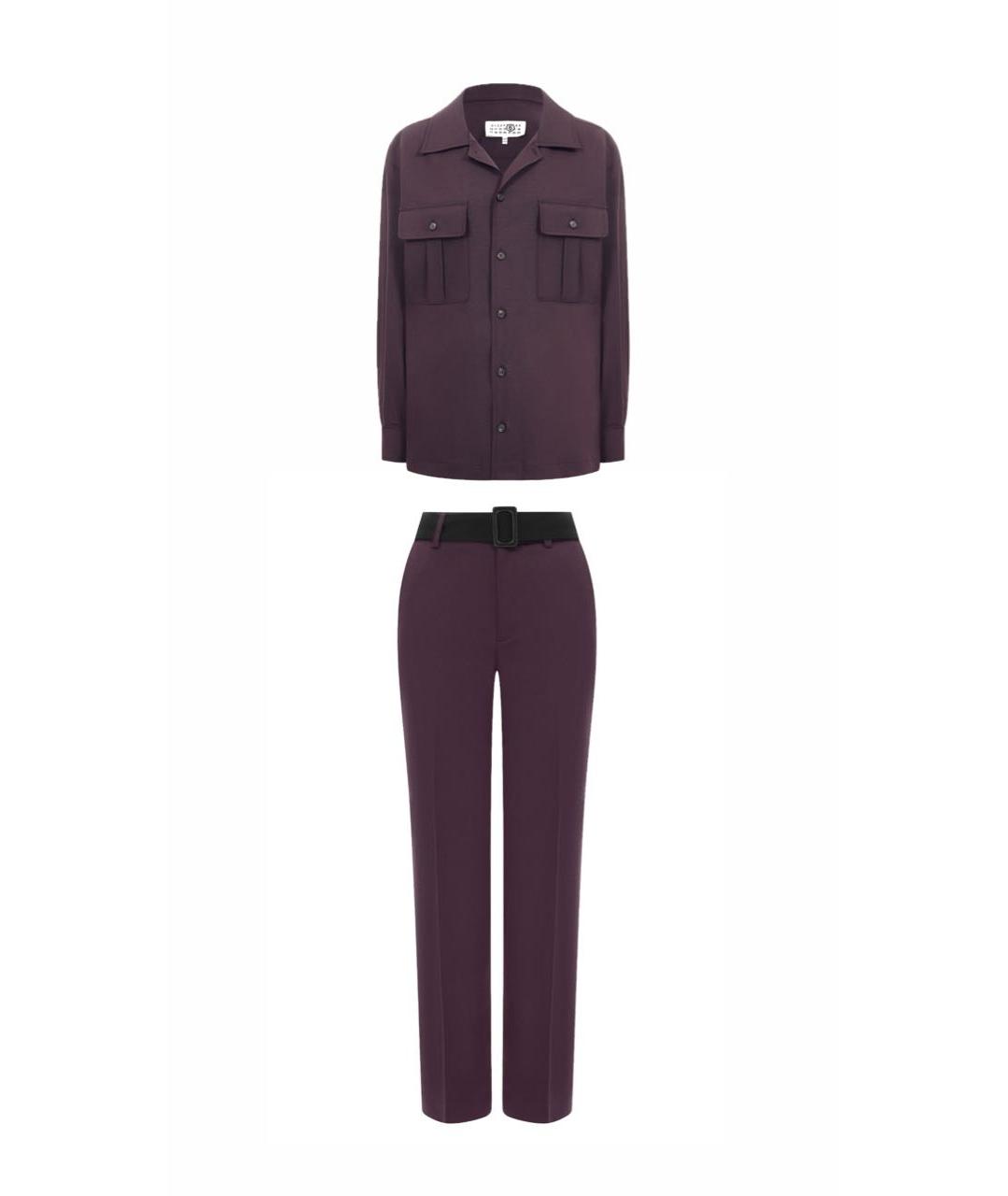 MM6 MAISON MARGIELA Коричневый шерстяной костюм с брюками, фото 1