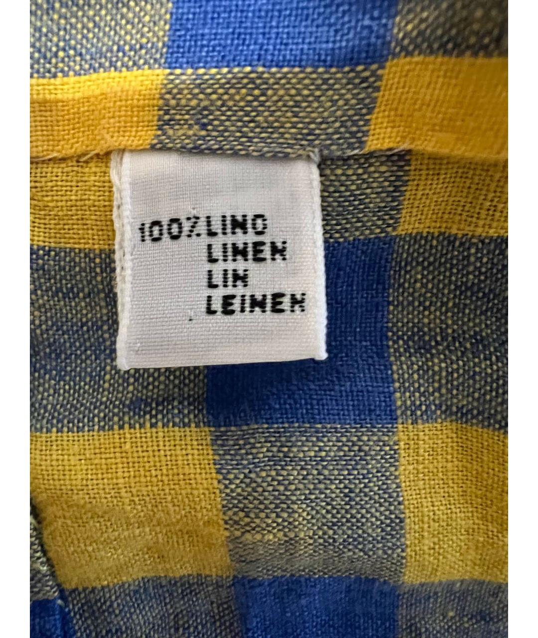 KITON Желтая льняная кэжуал рубашка, фото 4