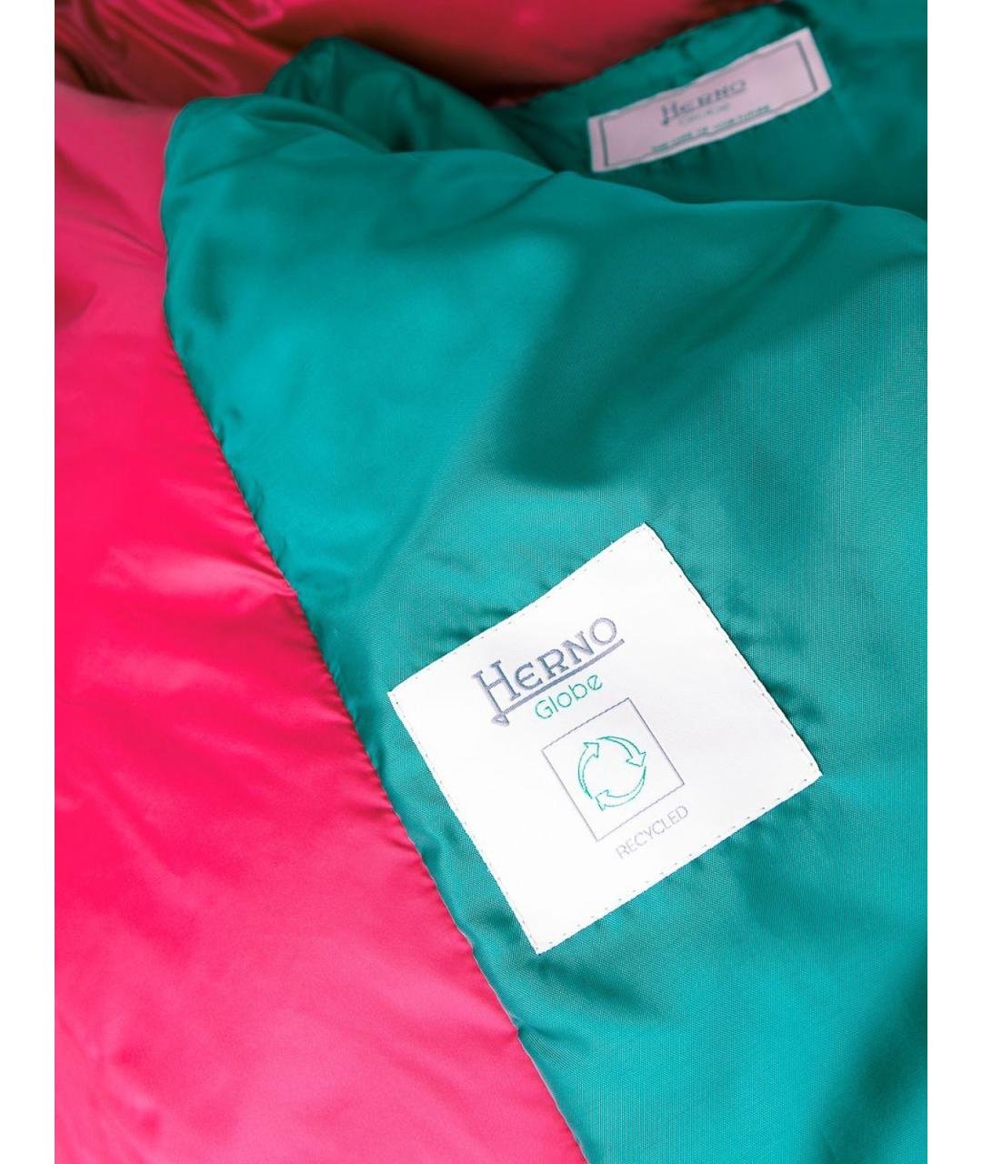HERNO Фуксия полиамидовый пуховик, фото 3