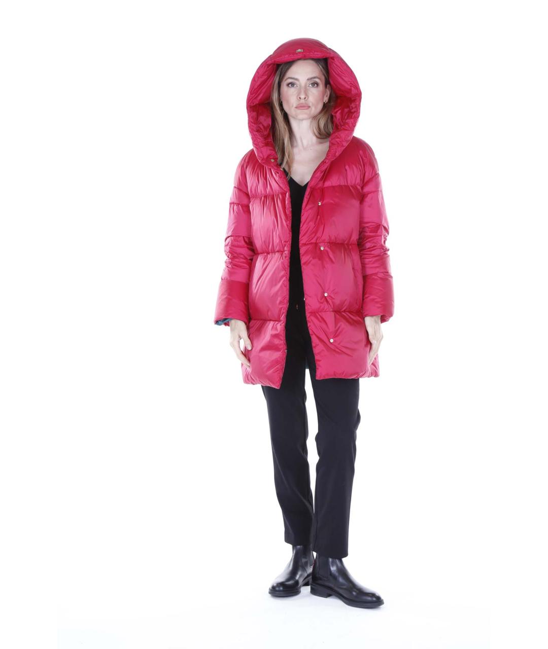 HERNO Фуксия полиамидовый пуховик, фото 4