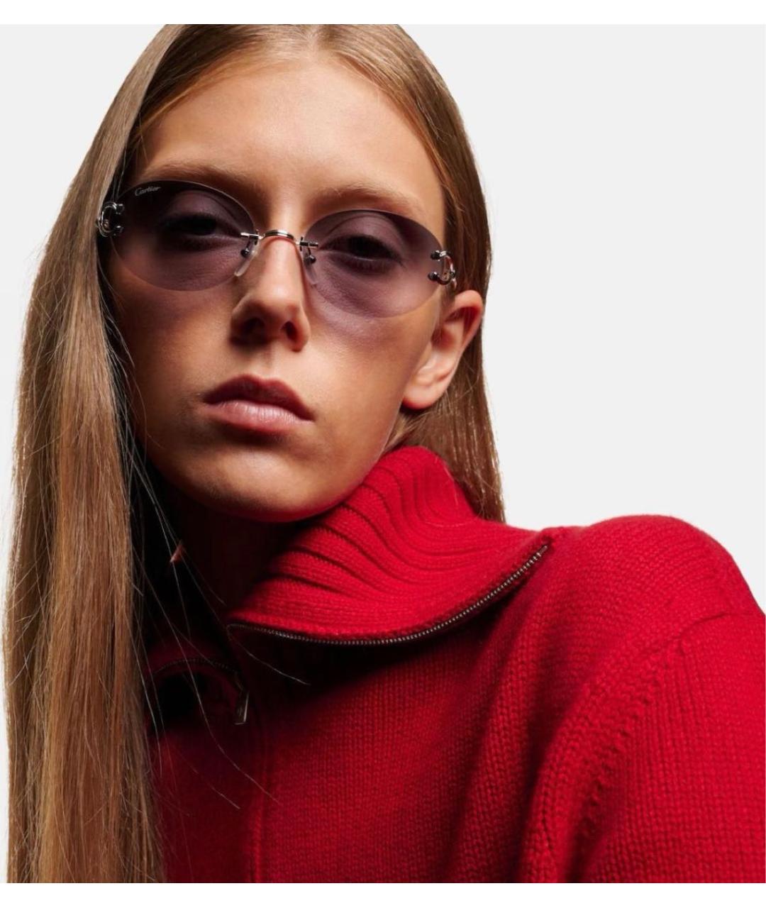 CARTIER Серебряные металлические солнцезащитные очки, фото 6