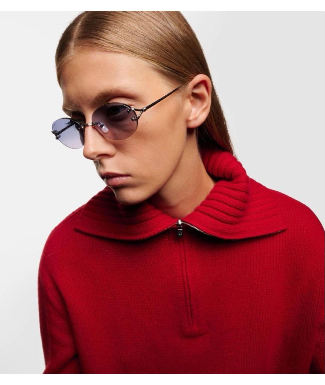 CARTIER Серебряные металлические солнцезащитные очки, фото 7