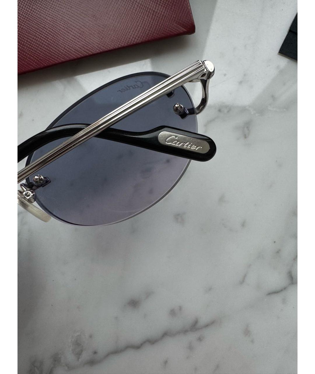 CARTIER Серебряные металлические солнцезащитные очки, фото 3