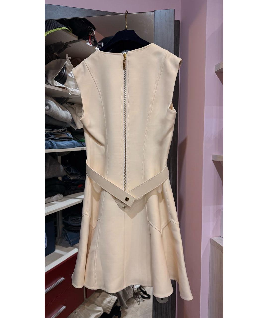 LOUIS VUITTON Белое шерстяное коктейльное платье, фото 2