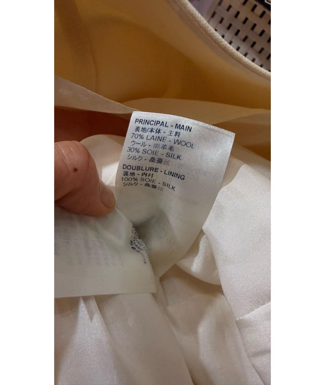 LOUIS VUITTON Белое шерстяное коктейльное платье, фото 5