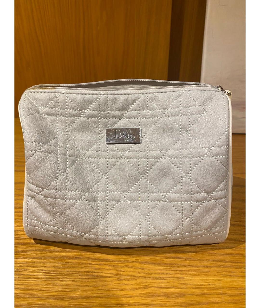 CHRISTIAN DIOR Белая тканевая косметичка, фото 5