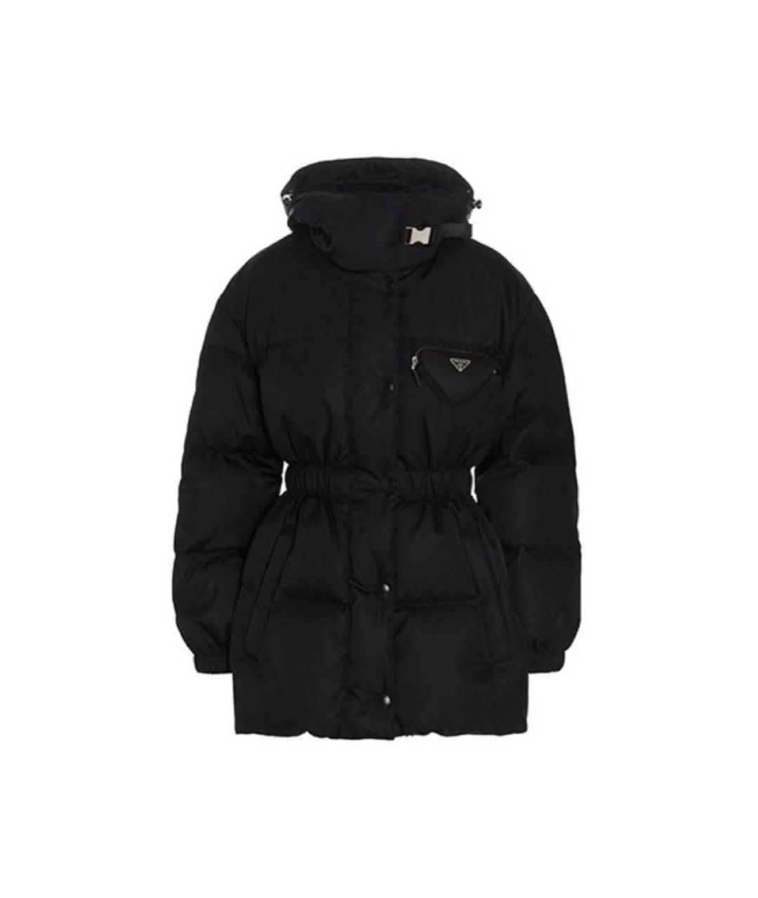 PRADA Черный полиамидовый пуховик, фото 1