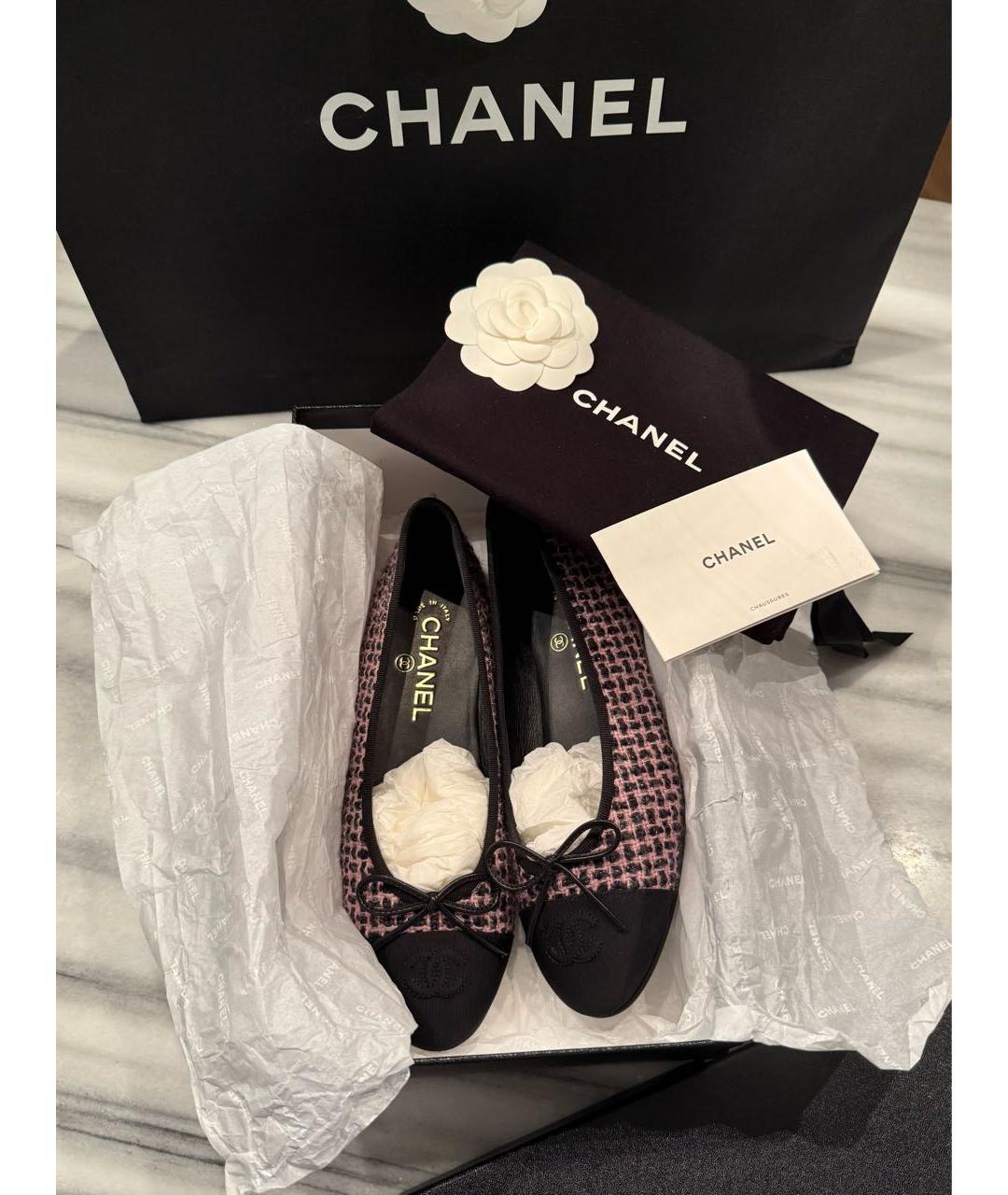 CHANEL Мульти текстильные балетки, фото 2