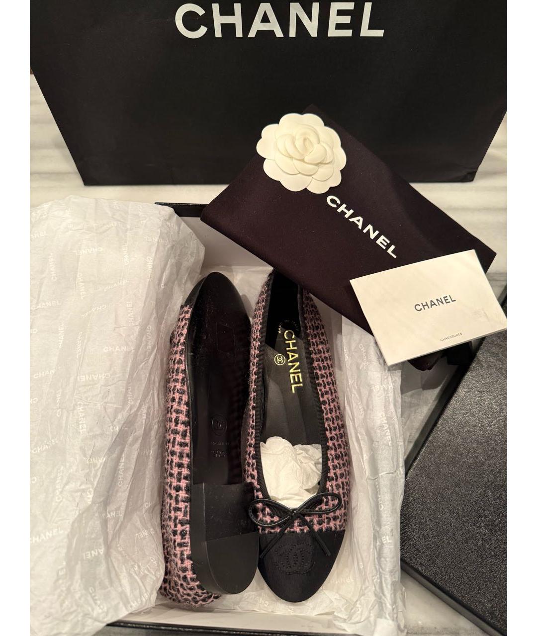 CHANEL Мульти текстильные балетки, фото 6