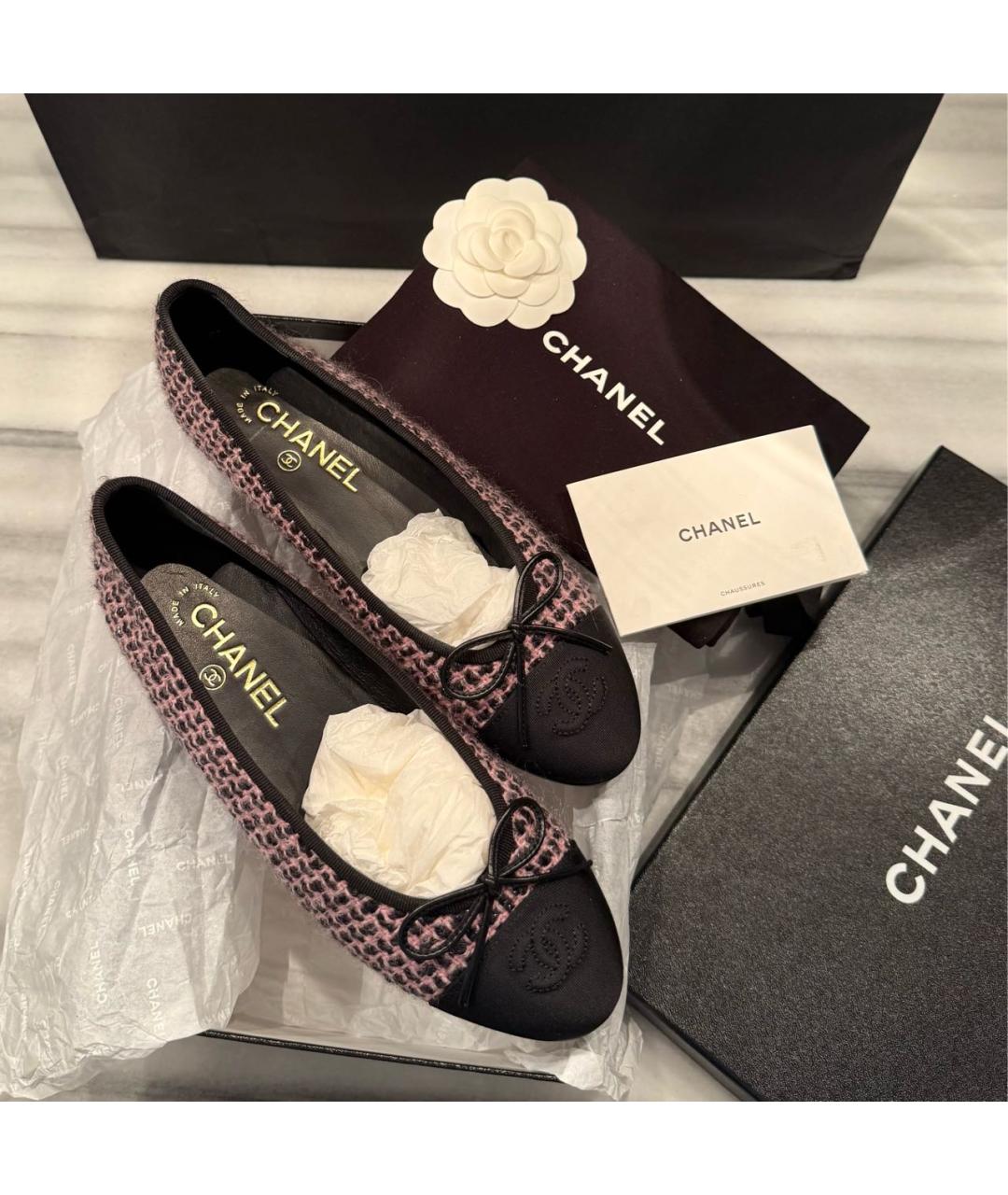 CHANEL Мульти текстильные балетки, фото 3