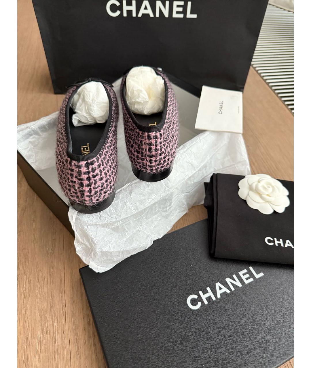 CHANEL Мульти текстильные балетки, фото 5