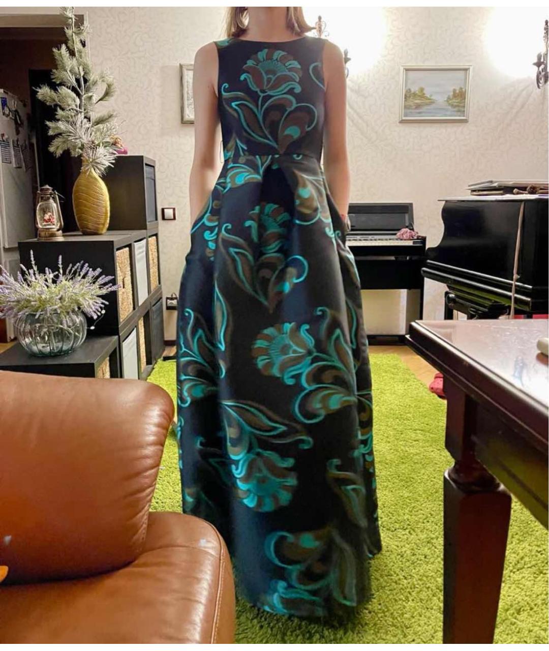 P.A.R.O.S.H. Зеленые креповое повседневное платье, фото 2