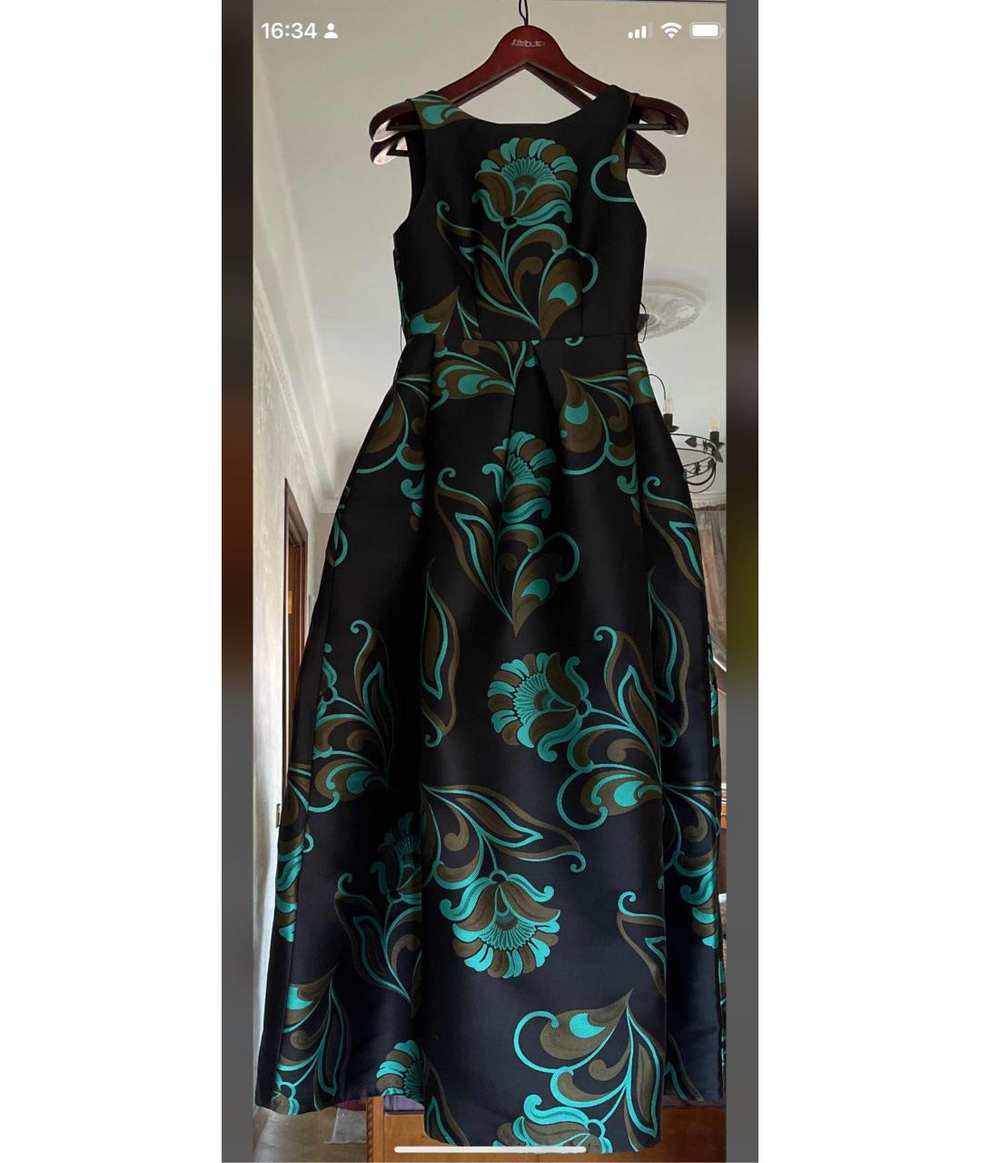 P.A.R.O.S.H. Зеленые креповое повседневное платье, фото 6