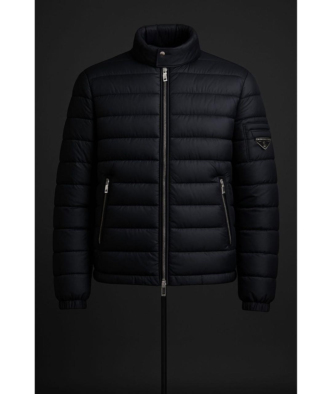 PRADA Черный полиэстеровый пуховик, фото 9