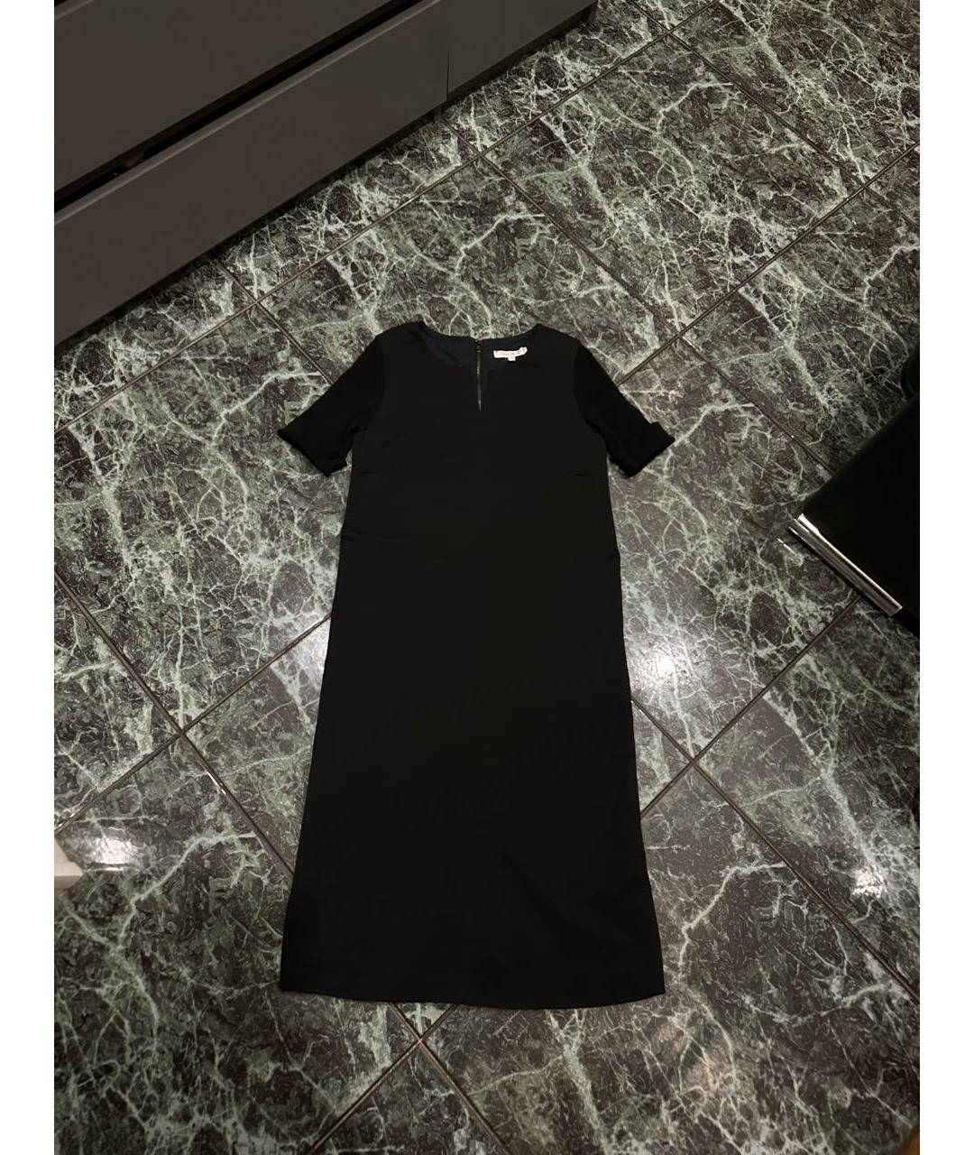 MAX MARA Черное хлопко-эластановое повседневное платье, фото 7