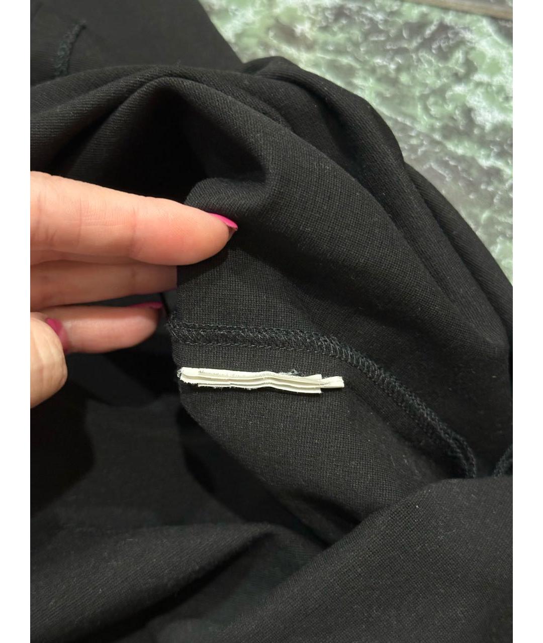 MAX MARA Черное хлопко-эластановое повседневное платье, фото 6