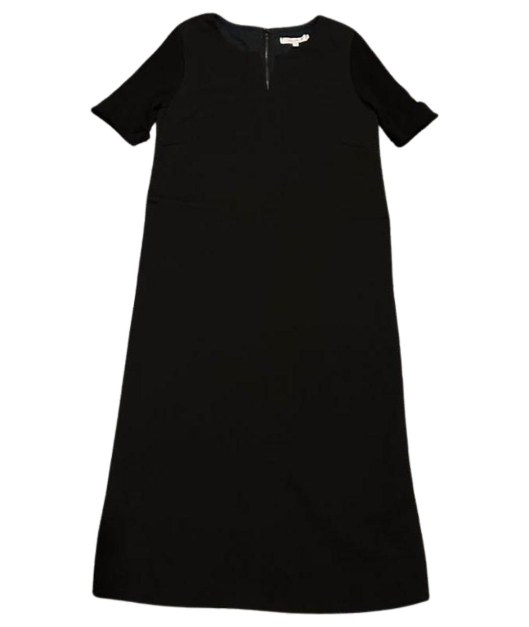 MAX MARA Черное хлопко-эластановое повседневное платье, фото 1