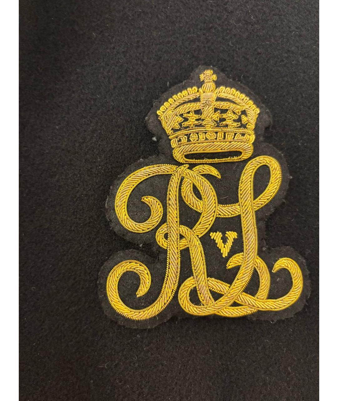 RALPH LAUREN Черное шерстяное пальто, фото 6