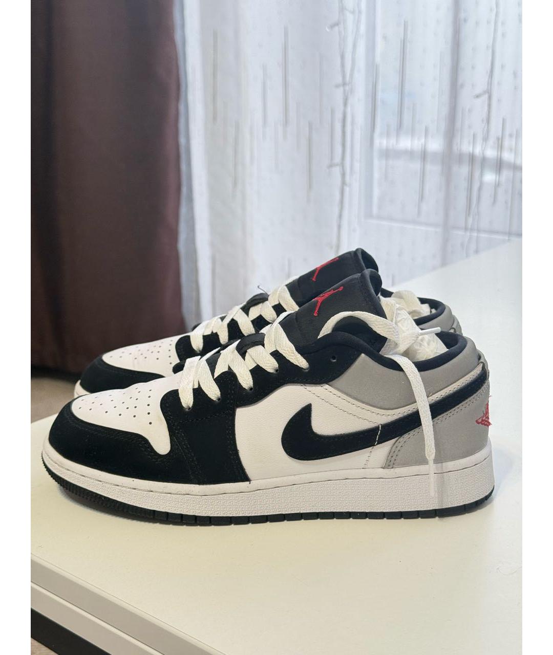 JORDAN Серые кожаные кеды, фото 7