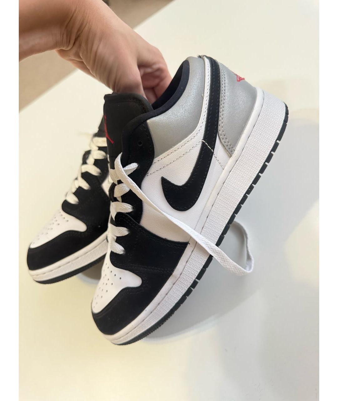 JORDAN Серые кожаные кеды, фото 6