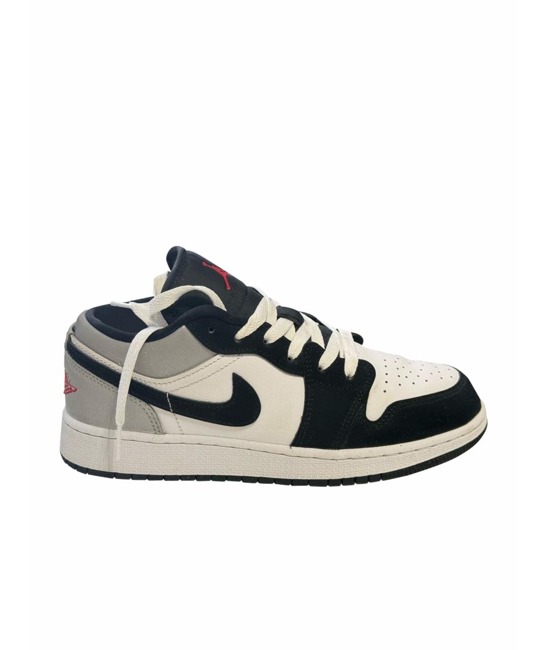 JORDAN Серые кожаные кеды, фото 1