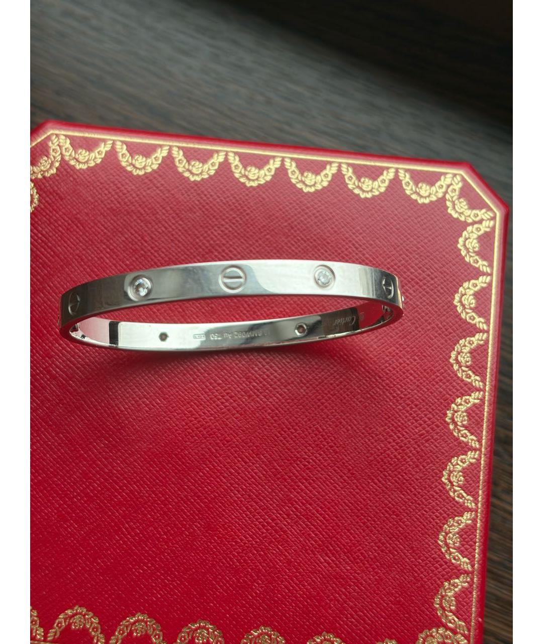 CARTIER Серебрянный браслет из белого золота, фото 9