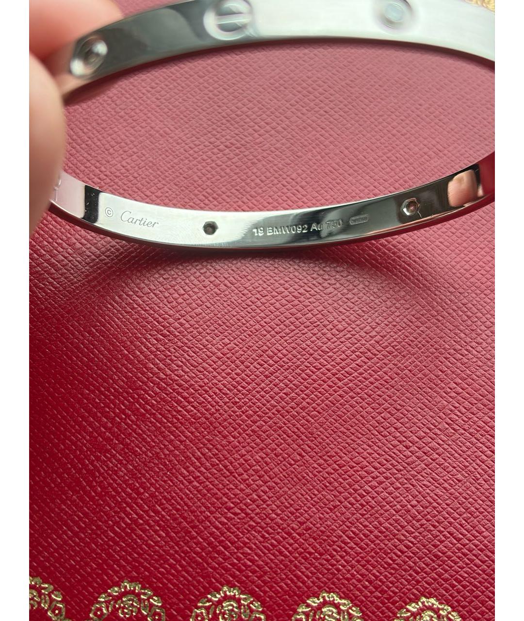 CARTIER Серебрянный браслет из белого золота, фото 3