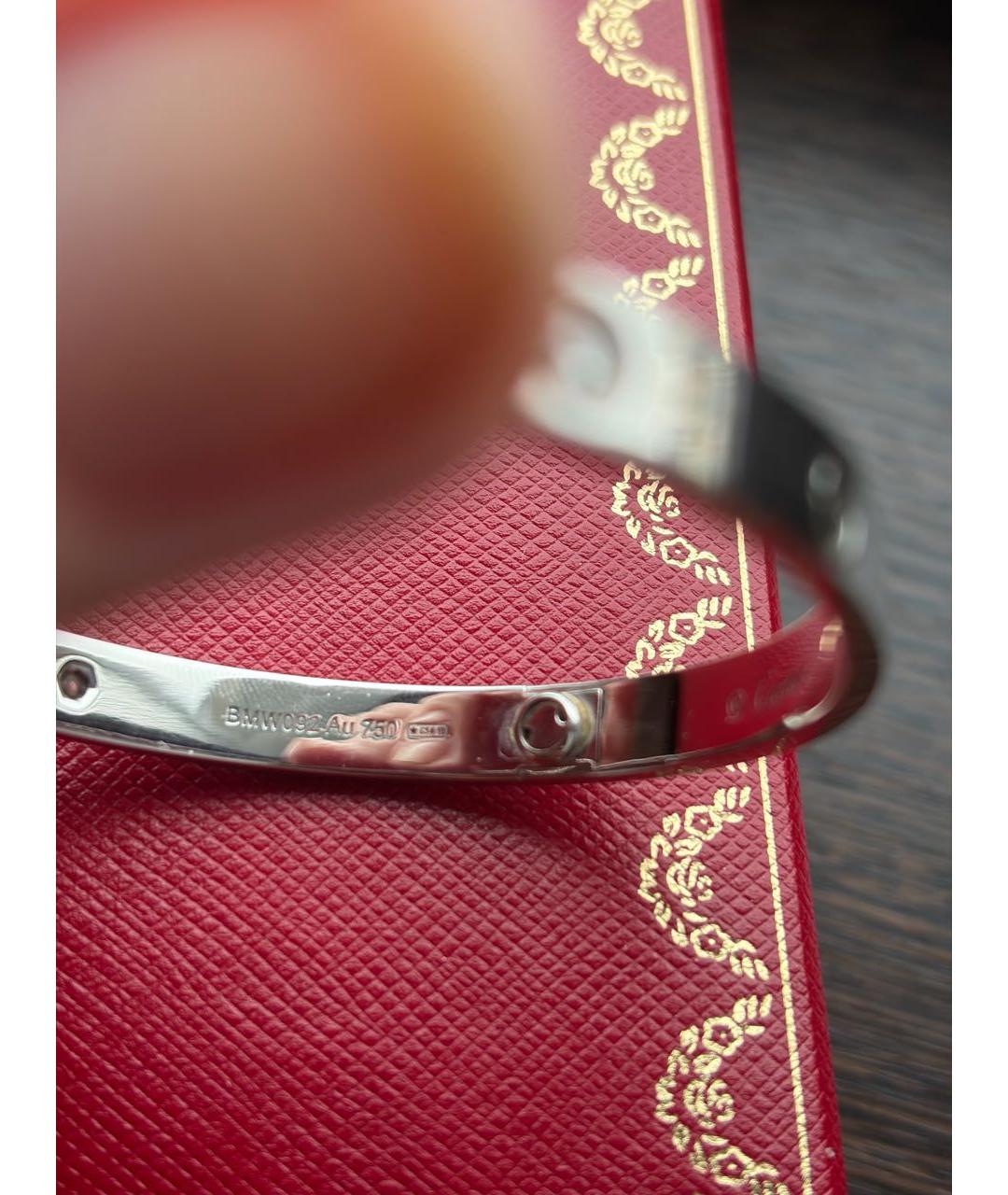 CARTIER Серебрянный браслет из белого золота, фото 4