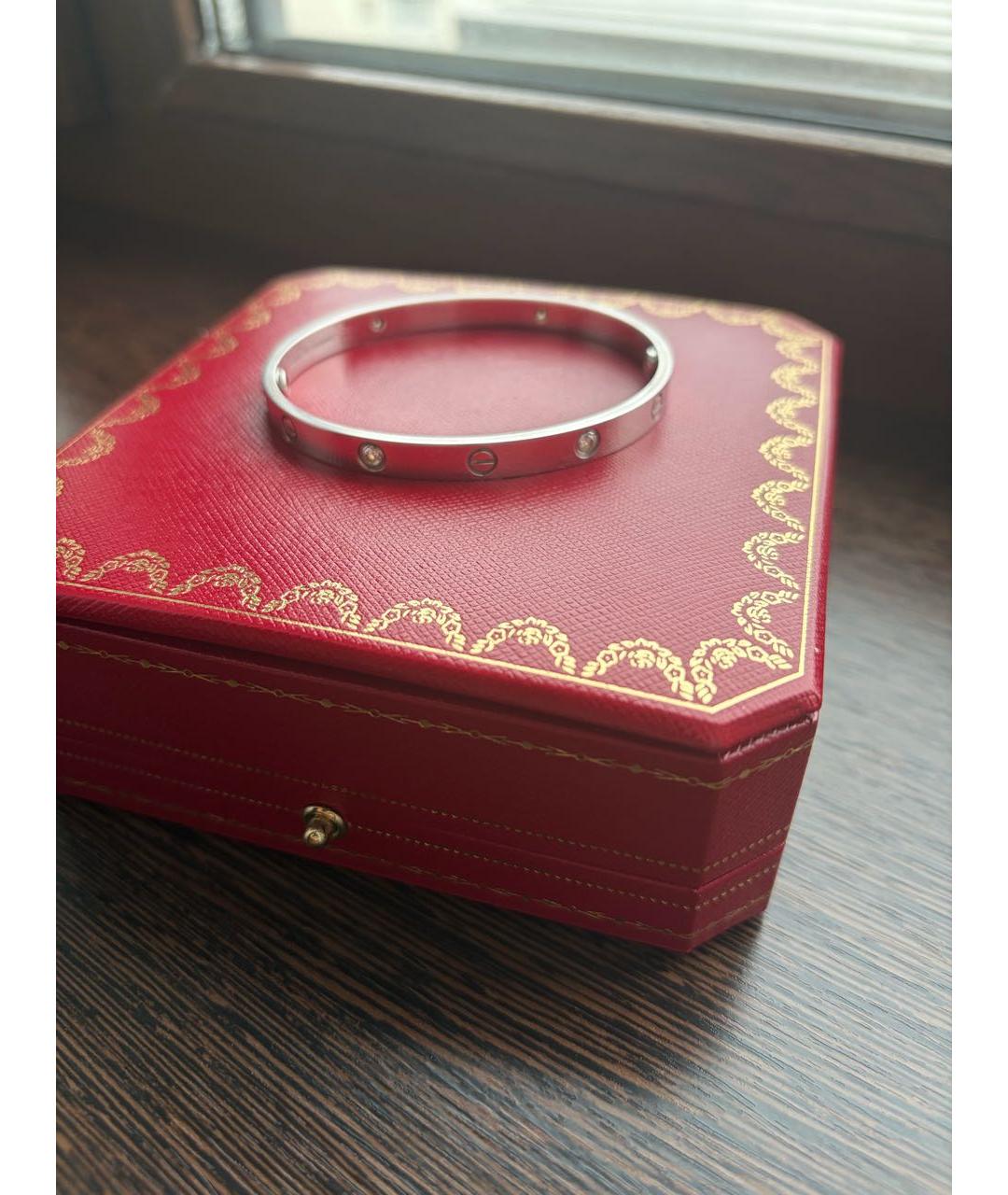 CARTIER Серебрянный браслет из белого золота, фото 6