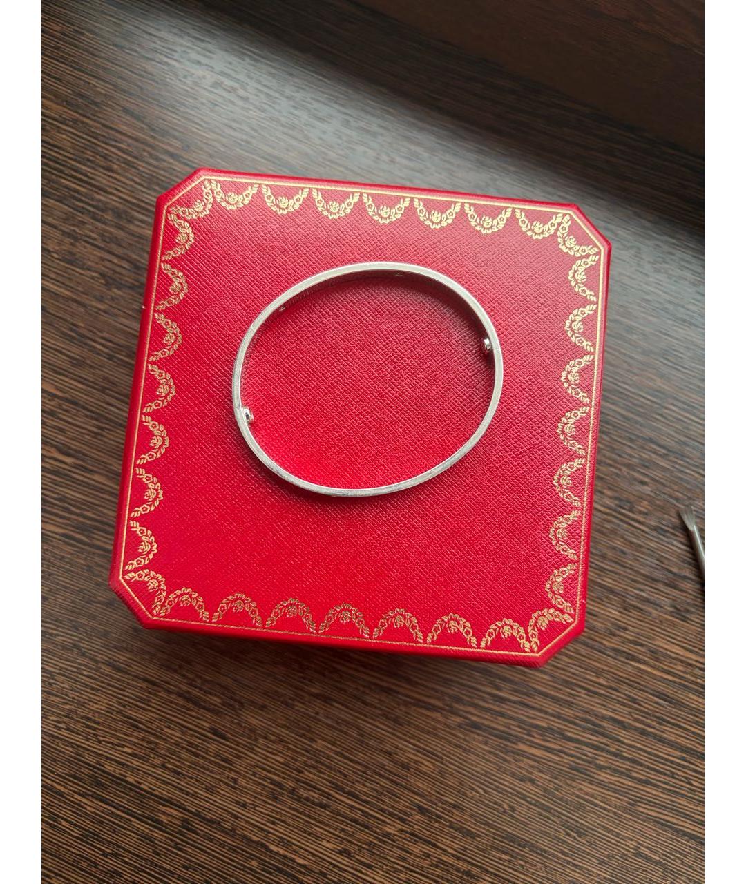 CARTIER Серебрянный браслет из белого золота, фото 7