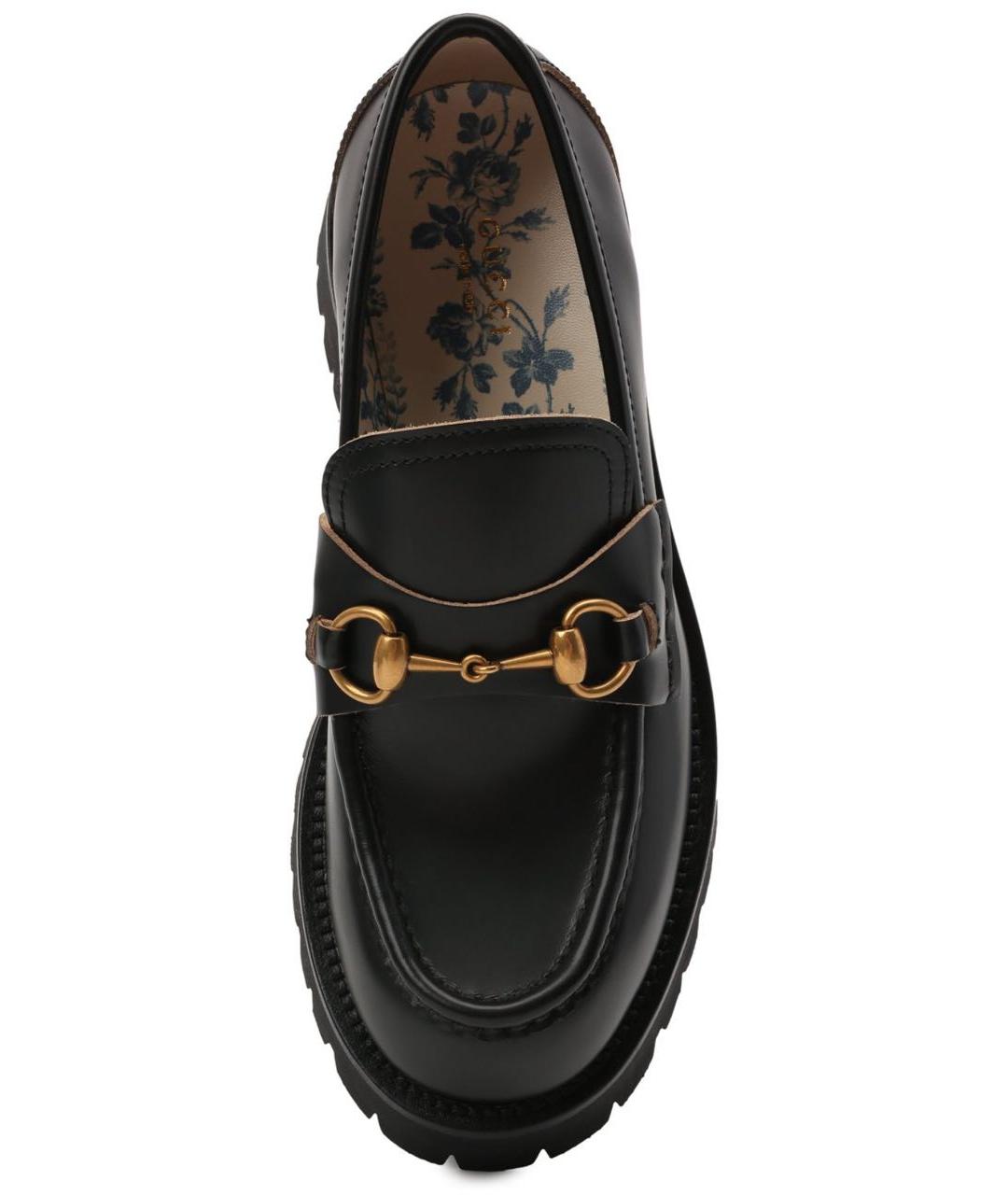 GUCCI Черные кожаные лоферы, фото 4