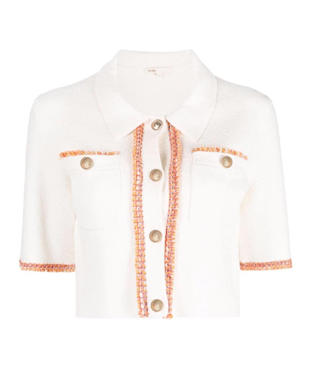 MAJE Белый хлопковый джемпер / свитер, фото 1