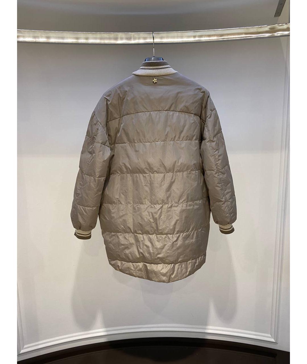 LORENA ANTONIAZZI Бежевая полиэстеровая куртка, фото 3