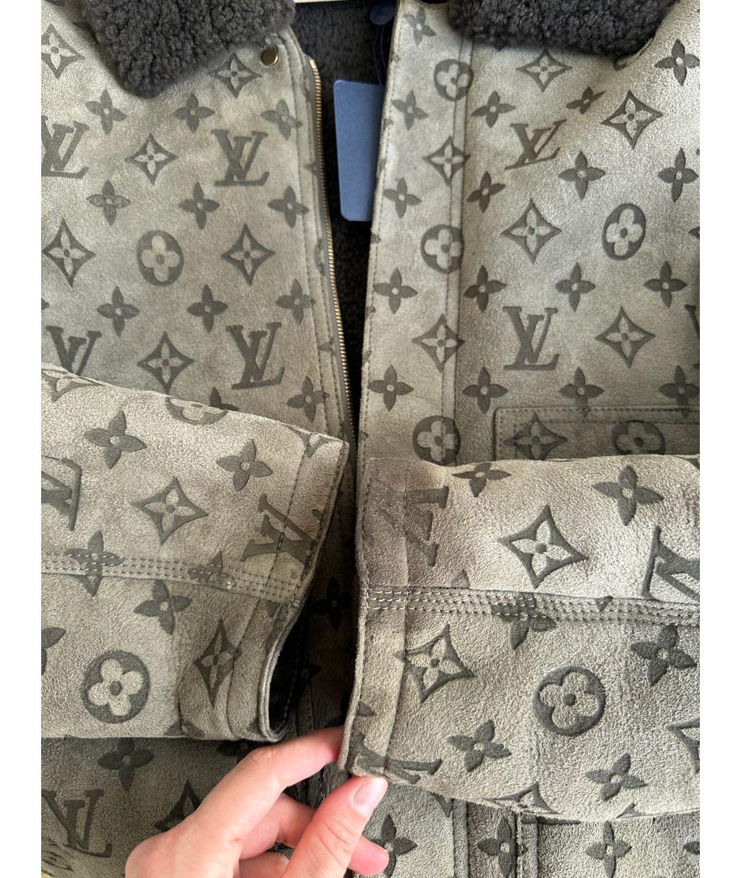 LOUIS VUITTON Бежевая замшевая дубленка/шуба, фото 7