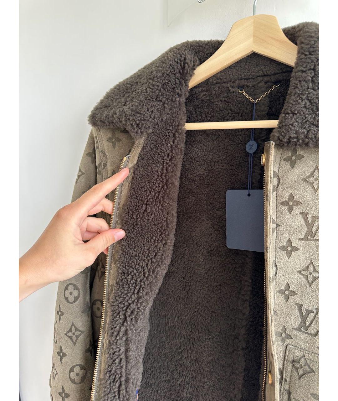 LOUIS VUITTON Бежевая замшевая дубленка/шуба, фото 3