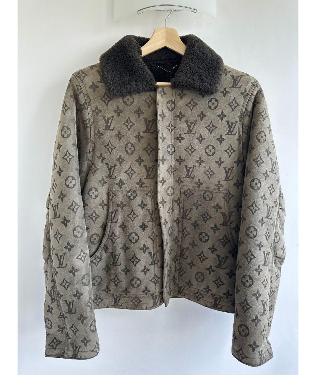 LOUIS VUITTON Бежевая замшевая дубленка/шуба, фото 9