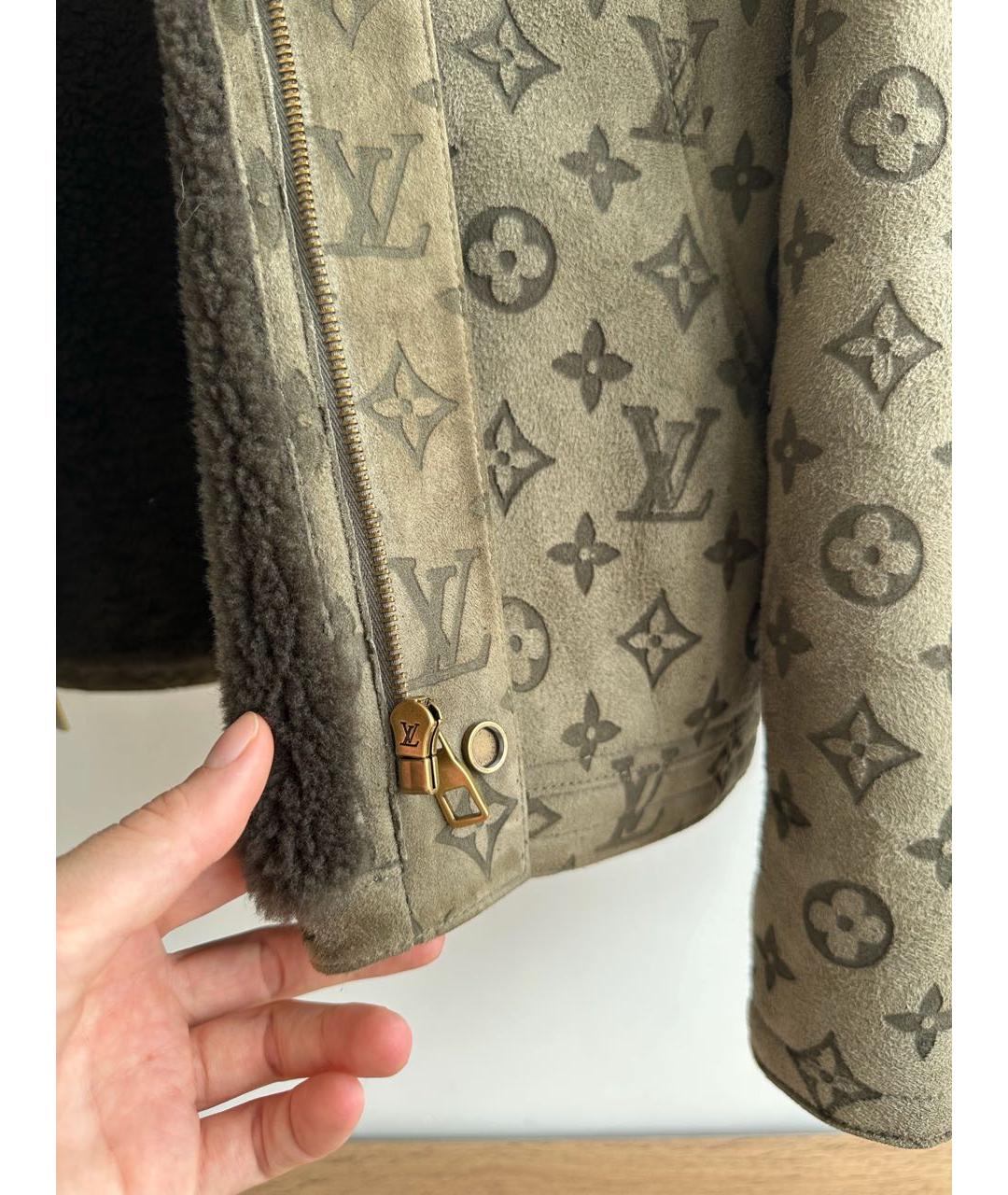 LOUIS VUITTON Бежевая замшевая дубленка/шуба, фото 4