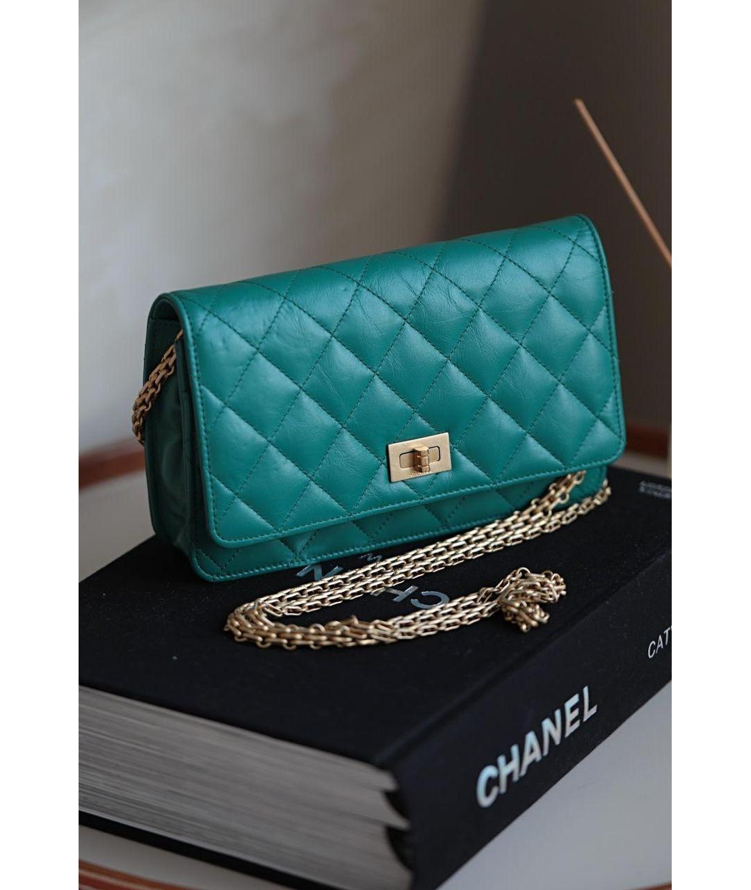 CHANEL Зеленая кожаная сумка через плечо, фото 3
