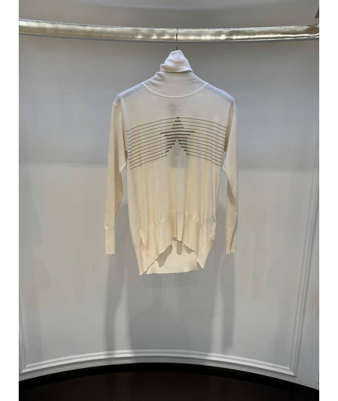 LORENA ANTONIAZZI Белая шерстяная водолазка, фото 3