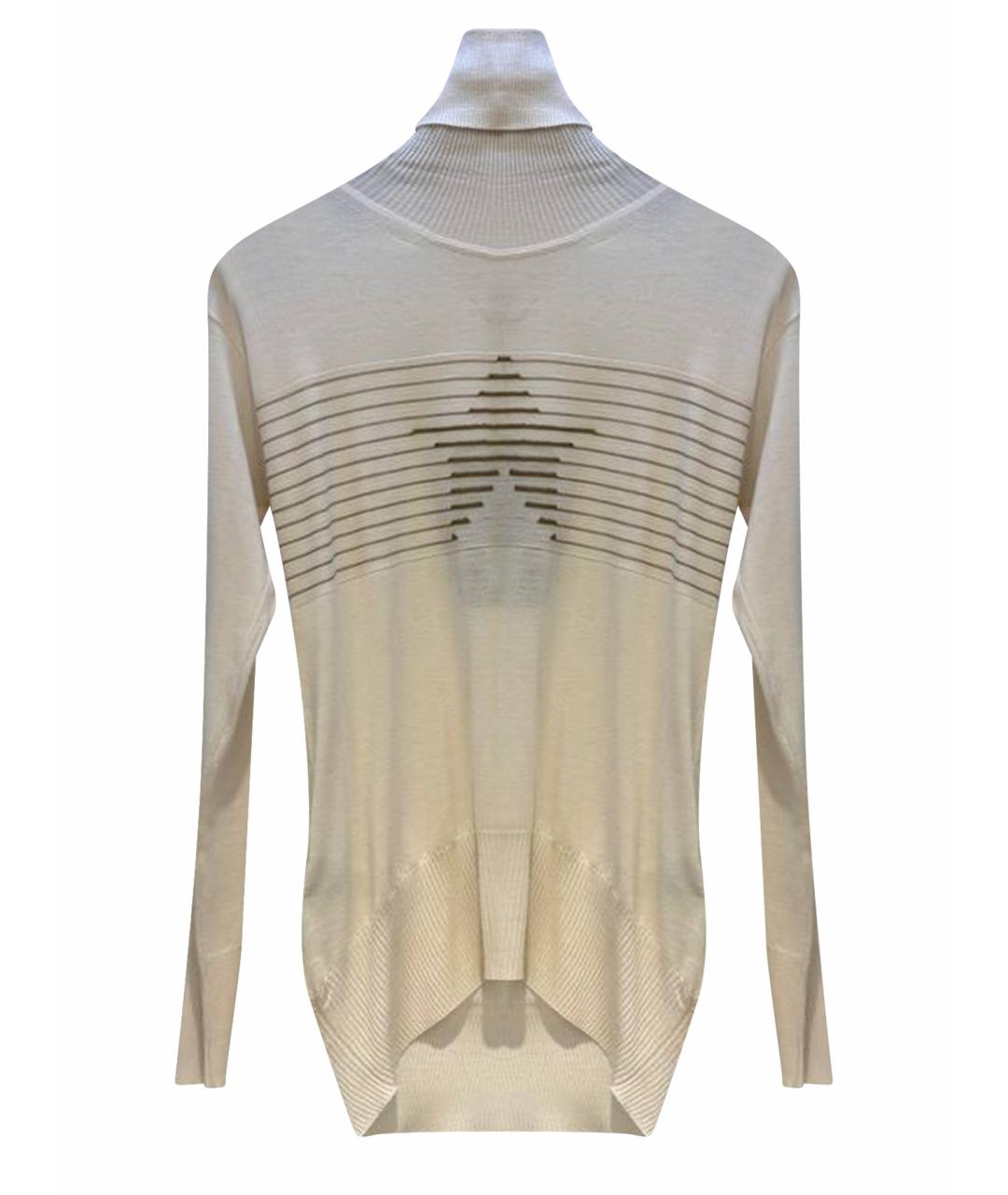 LORENA ANTONIAZZI Белая шерстяная водолазка, фото 1