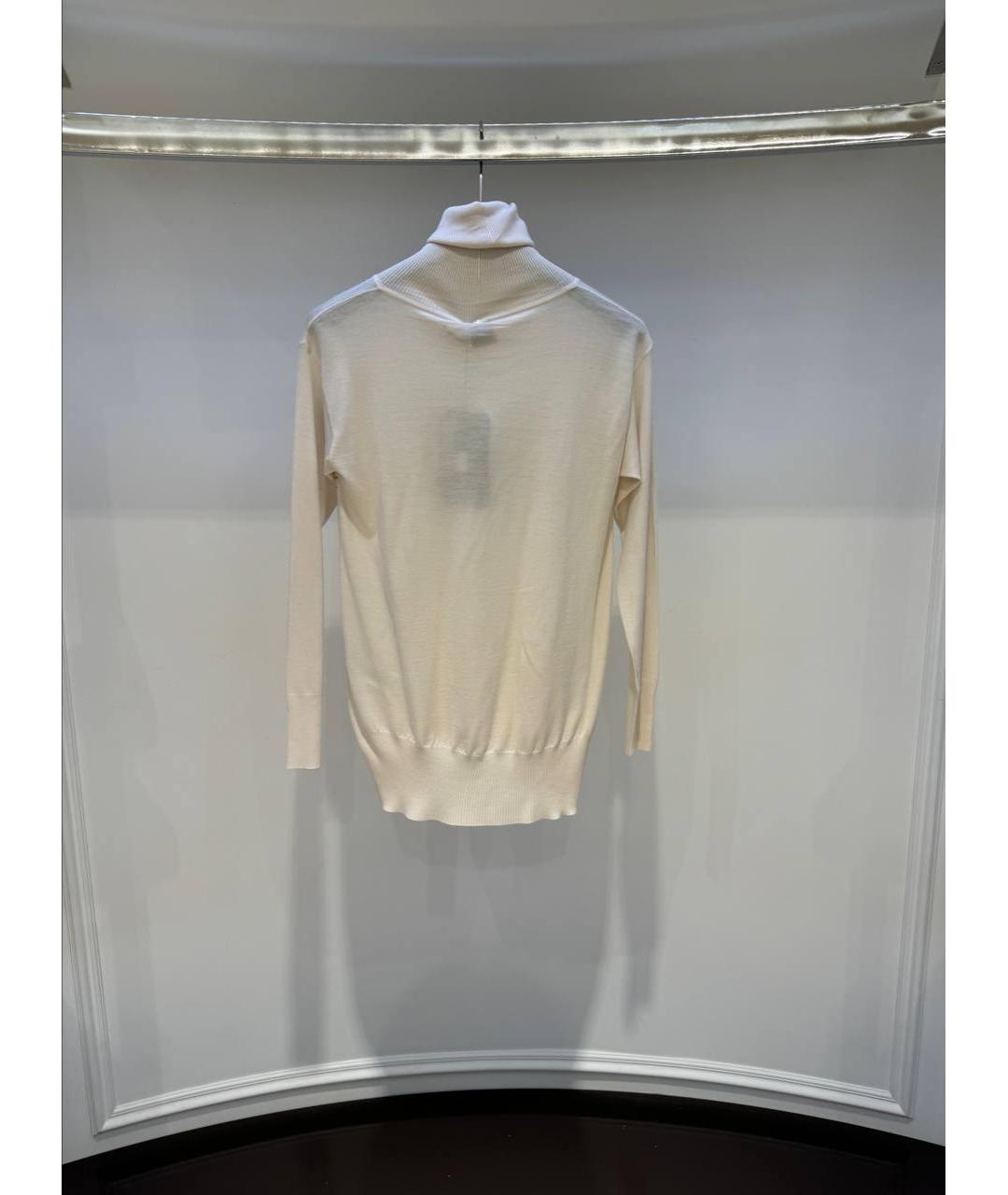 LORENA ANTONIAZZI Белая шерстяная водолазка, фото 2