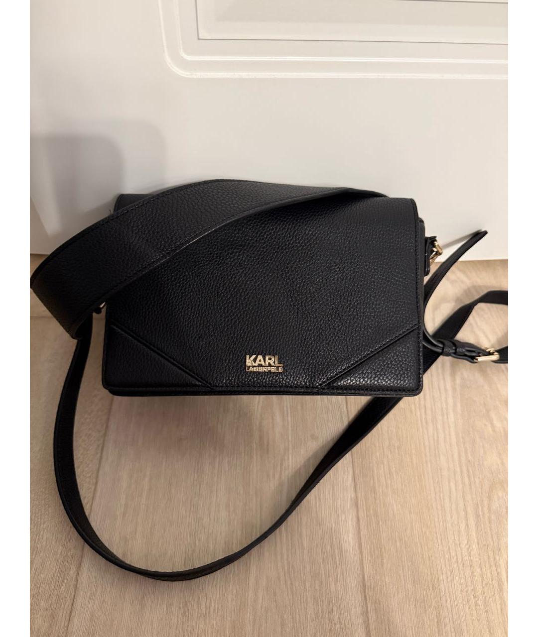KARL LAGERFELD Черная сумка через плечо из искусственной кожи, фото 7